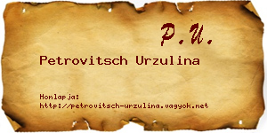 Petrovitsch Urzulina névjegykártya
